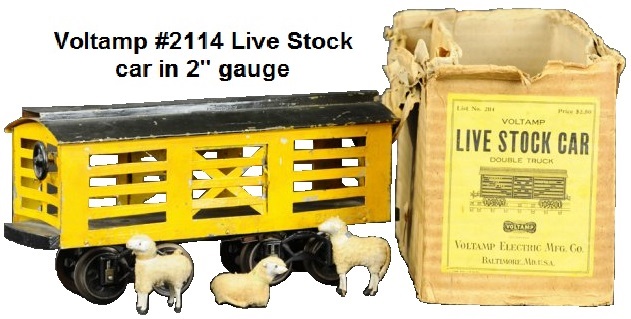 Voltamp #2114 stock car with livestock in 2 inch gauge