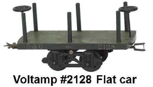 Voltamp 2 inch gauge #2128 stake bed flat car