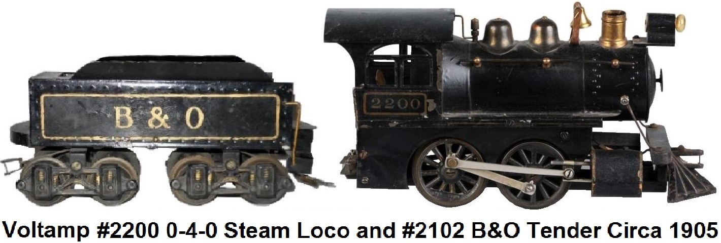 A Voltamp 0-4-0 #2200 Steam loco and tender in 2 inch gauge
