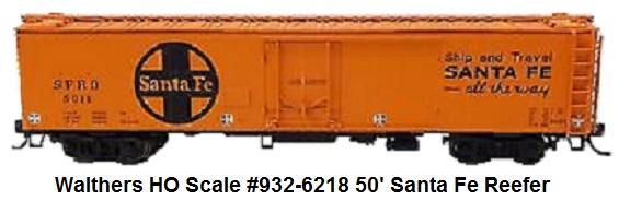 Walthers HO Scale 50' REA Express Reefer Santa Fe #932-6218