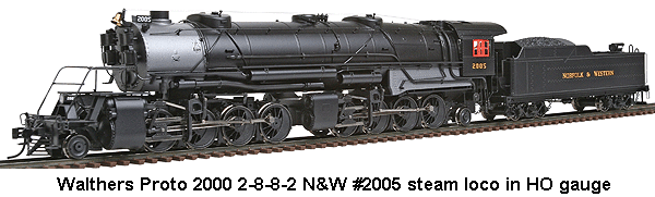 Walthers Proto #2000 2-8-8-2 N&W loco in HO gauge