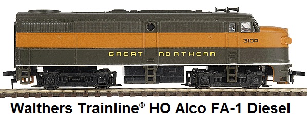 Walthers Trainline® HO scale Great Northern Alco FA-1 Diesel Locomotive