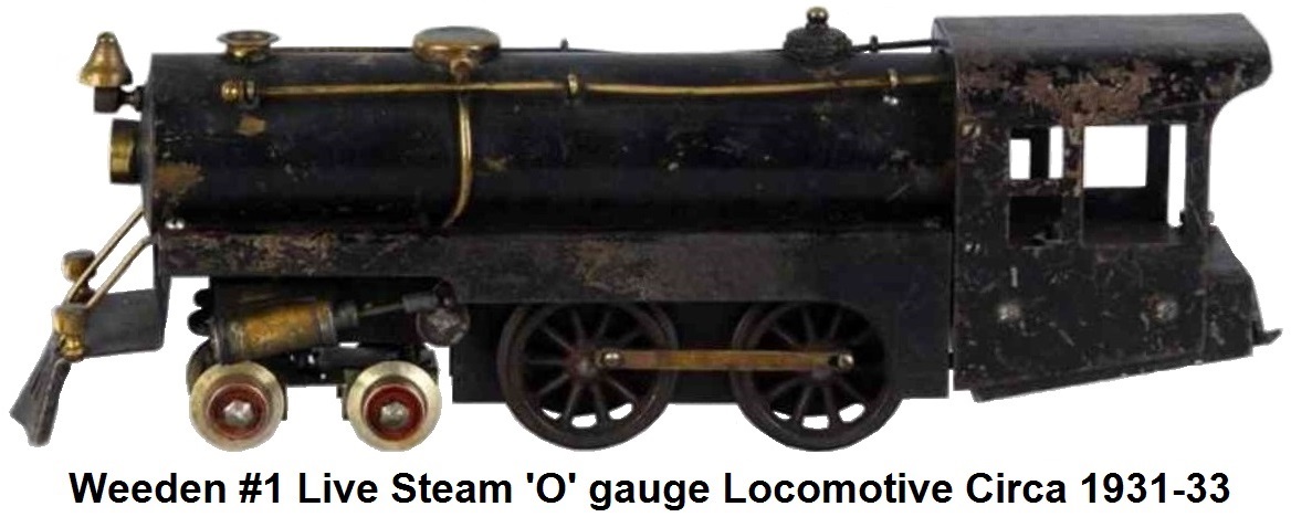 Weeden #1 'O' gauge locomotive introduced in 1931 and produced into 1933