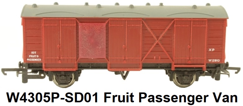 G & R Wrenn Railways OO/HO gauge W4305P-SD01 GWR Passenger Fruit Van