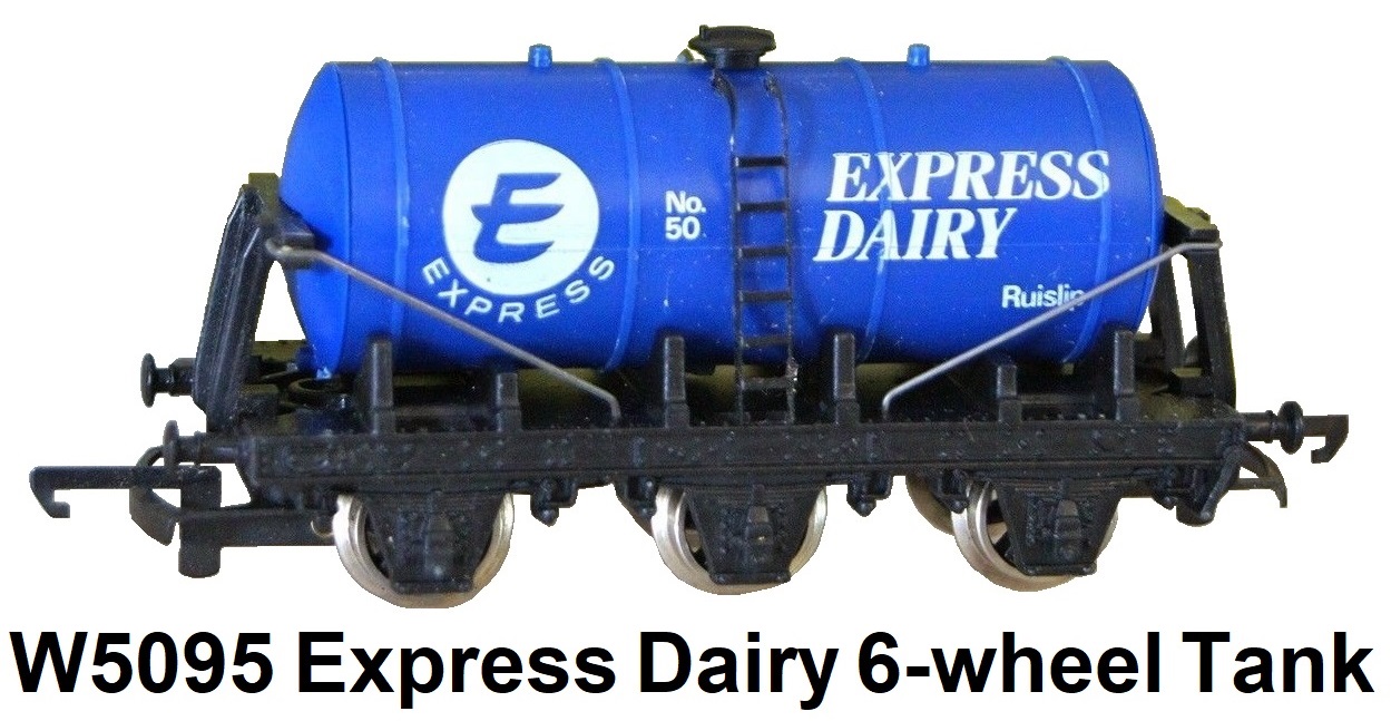 G & R Wrenn Railways OO/HO gauge W5095 Express Dairy Ruislip 6-wheel Milk Tank Wagon #50