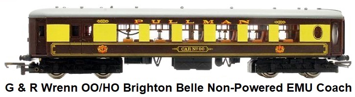 G & R Wrenn Railways OO/HO gauge BR brown cream Brighton Belle EMU Non-Powered Pullman car