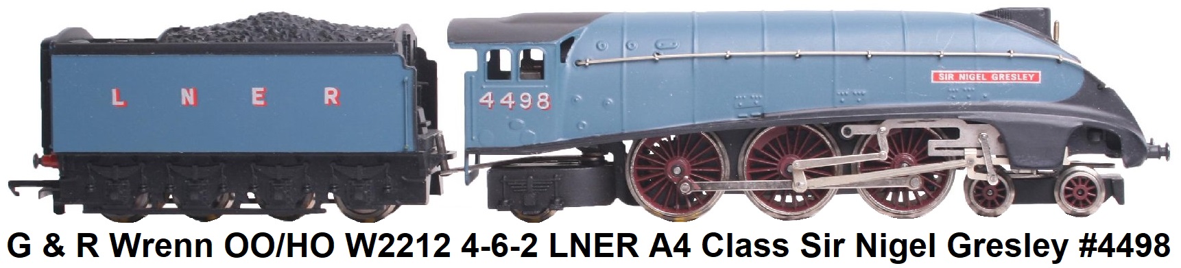G & R Wrenn Railways OO/HO gauge W2212 4-6-2 LNER blue A4 Class Locomotive and Tender Sir Nigel Gresley