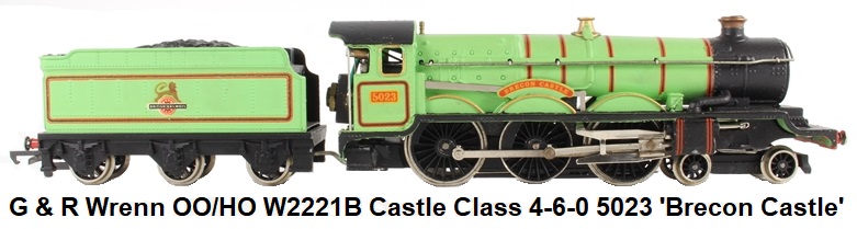 G & R Wrenn Railways OO/HO gauge W2221B Castle Class 4-6-0 5023 'Brecon Castle' in BR Experimental