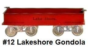 James Cohen Standard gauge reproduction Lionel #12 Lakeshore gondola