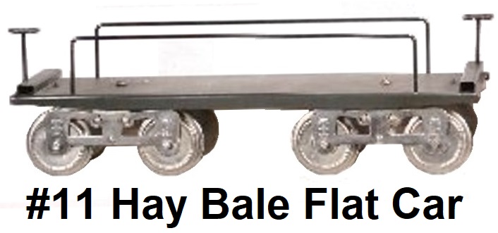 James Cohen Standard gauge reproduction Lionel #11 Hay Bale Flat Car