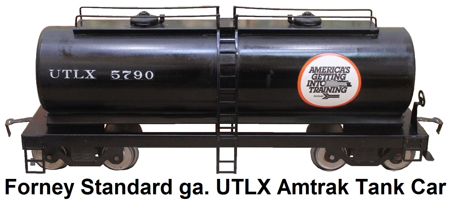 Forney Standard gauge UTLX Amtrak 2-dome Tank Car #5790